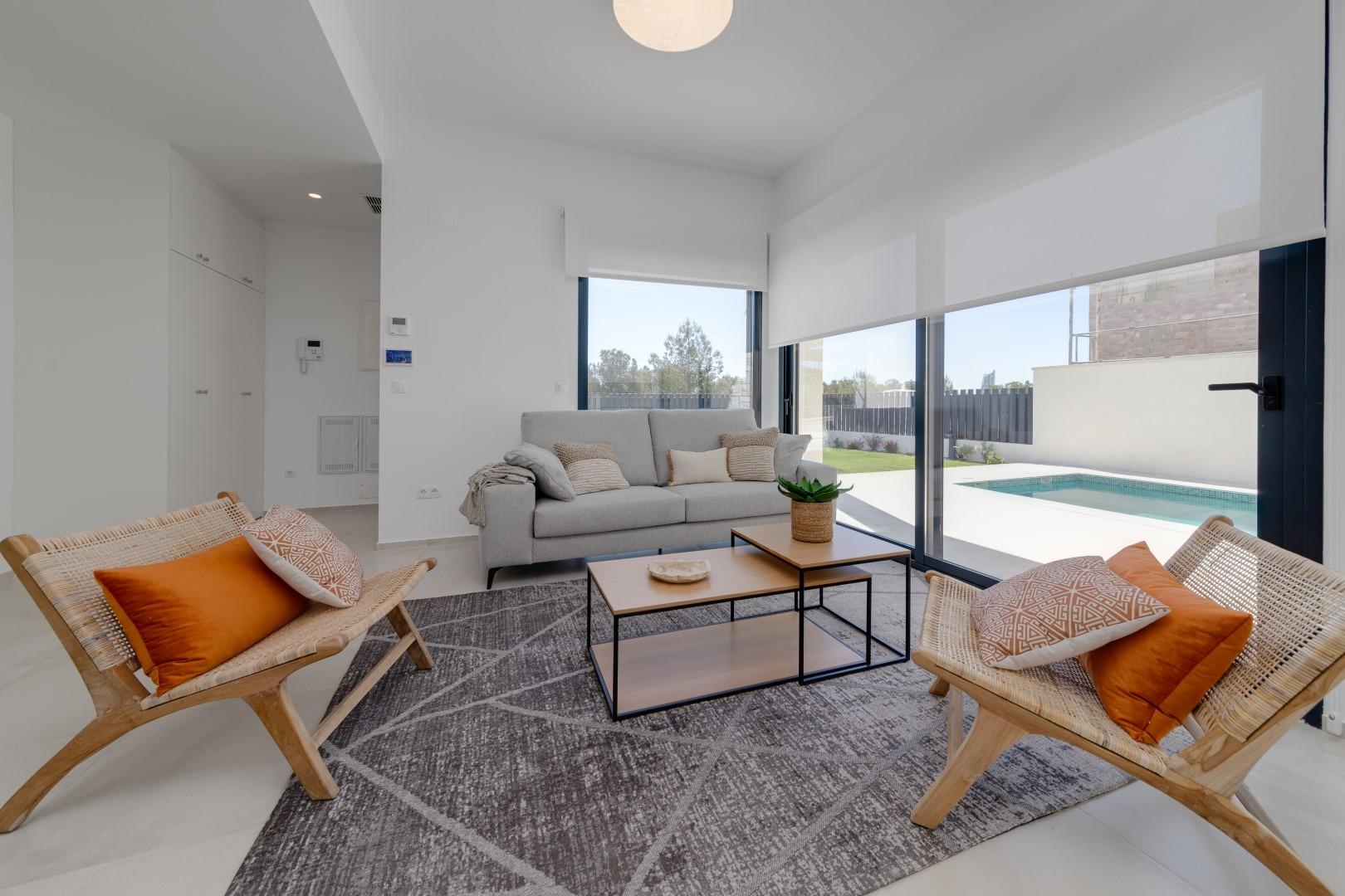 Luxury villas surrounded by green areas and golf courses