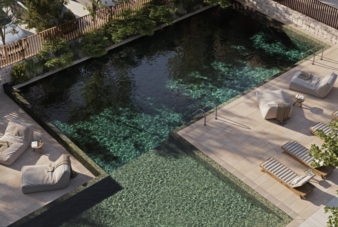 Modern design semi-detached homes with communal pool