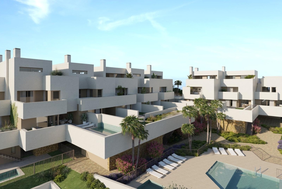 New luxury semi-detached homes with exclusive design with private pool