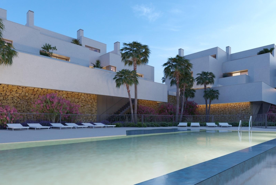 New luxury semi-detached homes with exclusive design with private pool