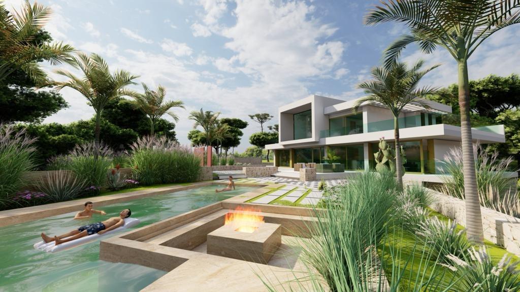 Exquisite villa under construction on an expansive plot