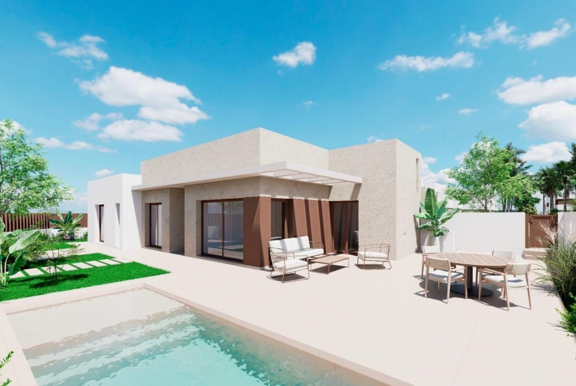 OBRA NUEVA! VILLAS EN LOS ALCAZARES CON PISCINA PRIVADA.