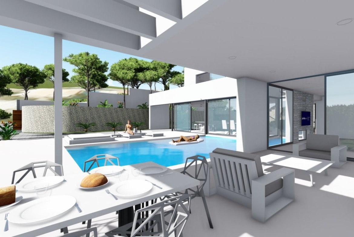 Villa de diseño en Maryvilla con vistas al mar