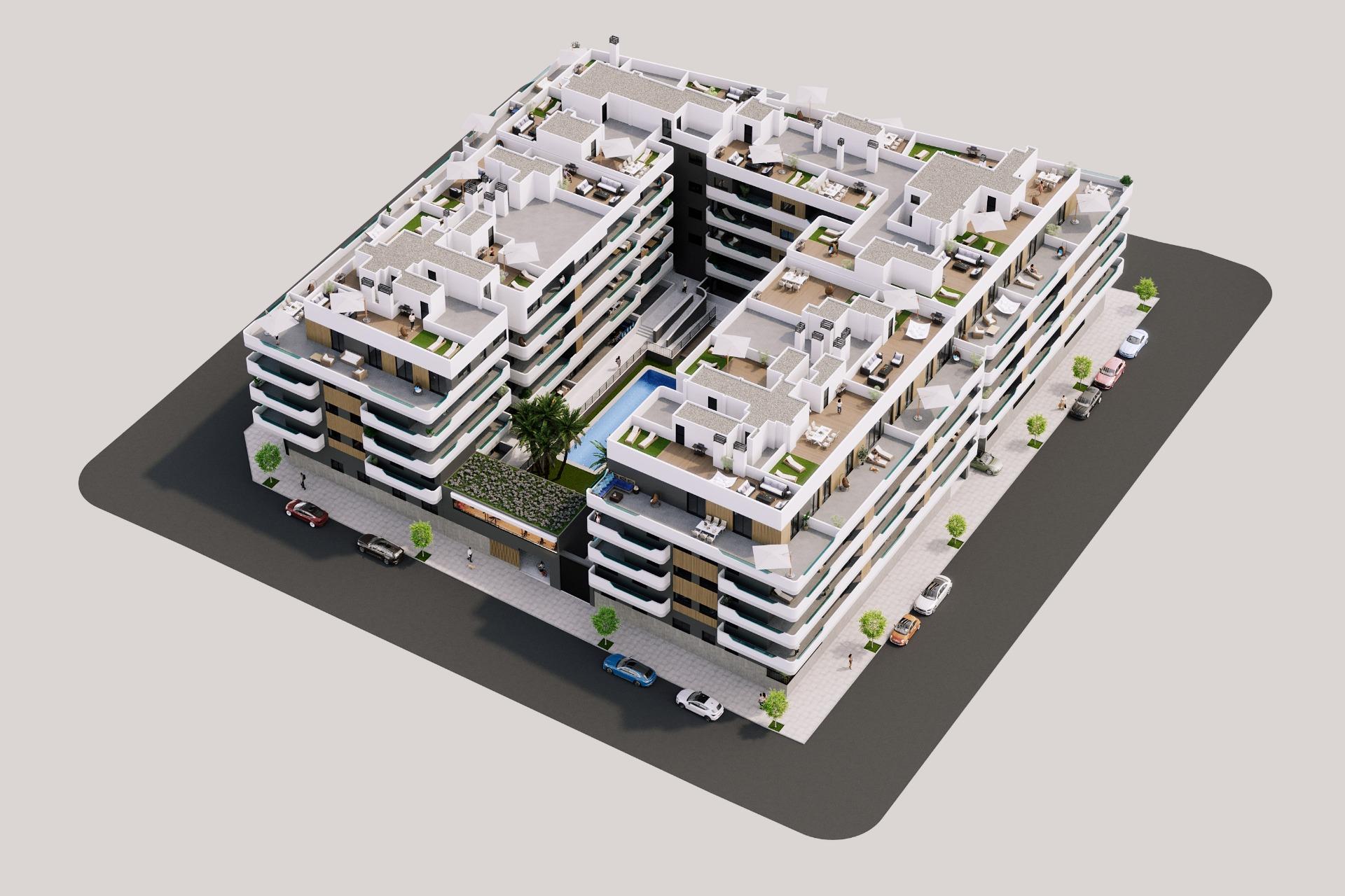 2-2-364 APARTAMENTOS DE OBRA NUEVA EN SANTA POLA CERCA DE PLAYA. 2 DORM. 2 BAÑOS. 76 M2 SUPERFICIE. PISCINA COMUNITARIA.