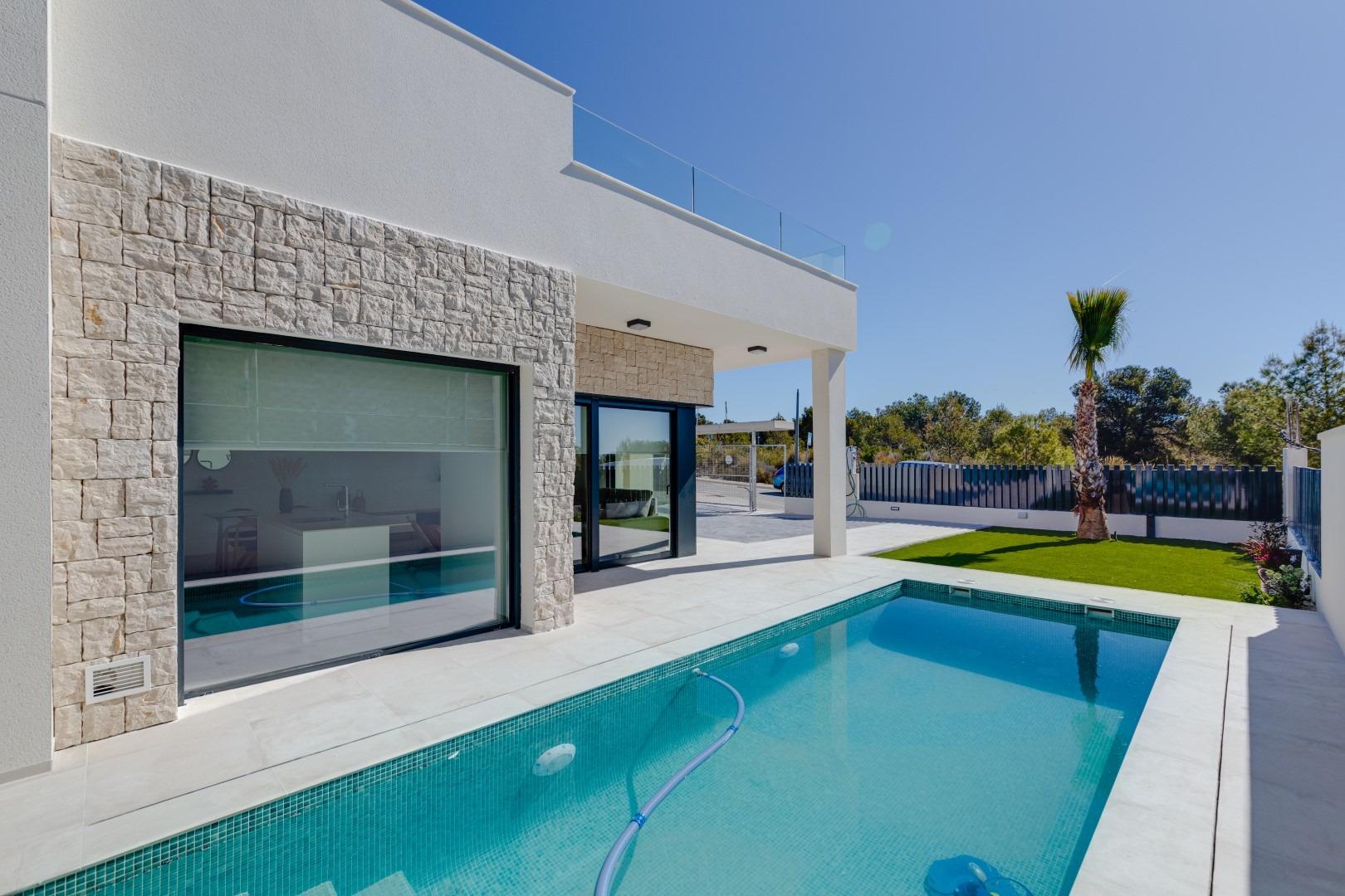 Luxury villas surrounded by green areas and golf courses