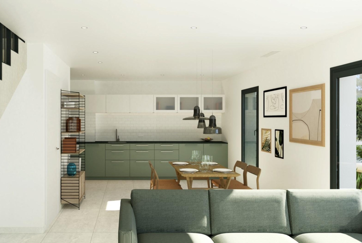 Newly built semi-detached homes ready to move into