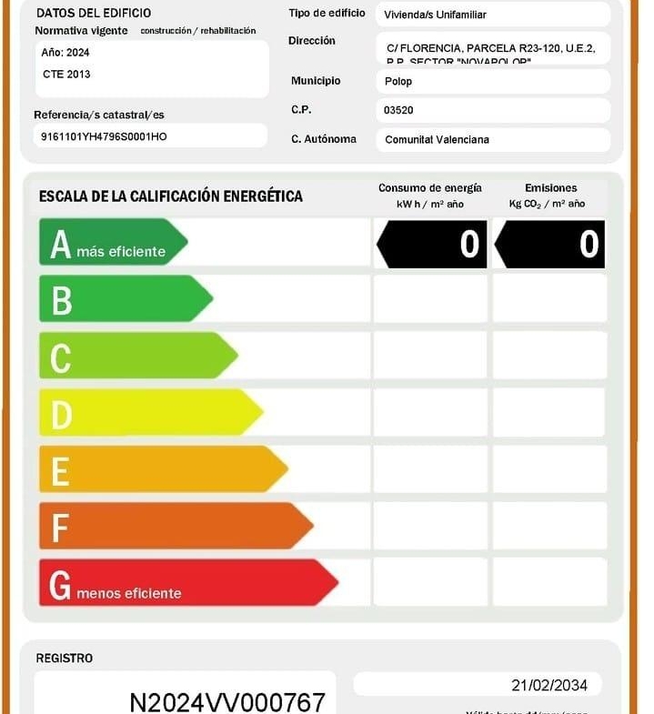Nueva Promoción de Chalets Independientes en Polop de la Marina