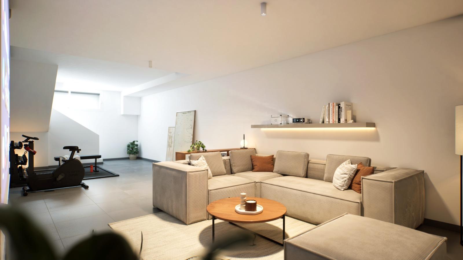 NEW WORK IN GRAN ALACANT. TOWNHOUSES WITH GARDEN AND PRIVATE SOLARIUM OF 27 M2. 2 BEDROOMS. 2 BATHROOMS. COMMUNITY POOL. VISION MODEL