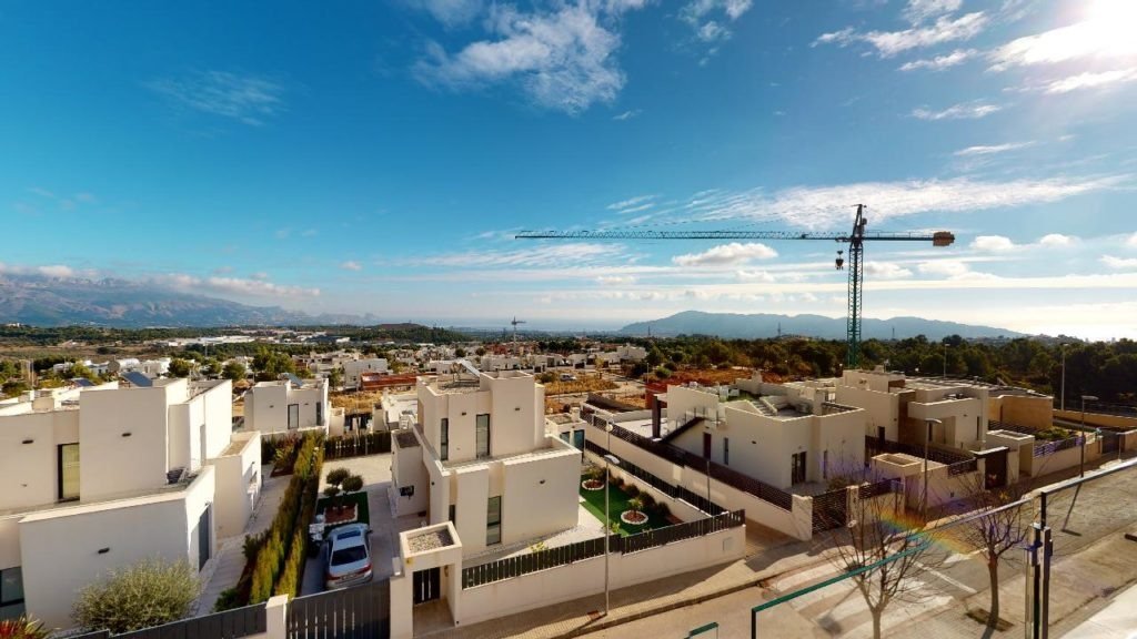 Villas de nueva construcción con vistas al mar y montaña