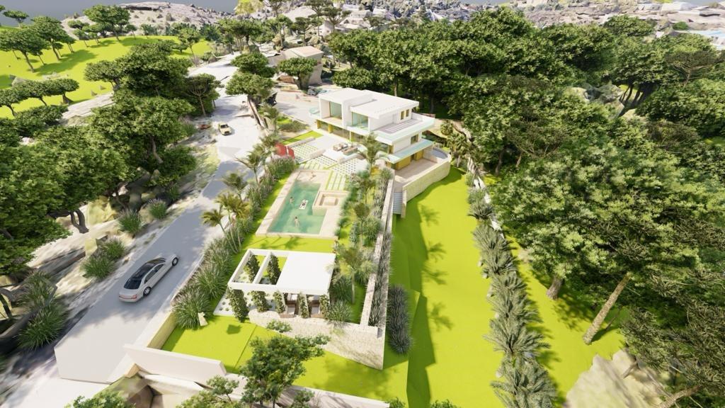 Exquisite villa under construction on an expansive plot