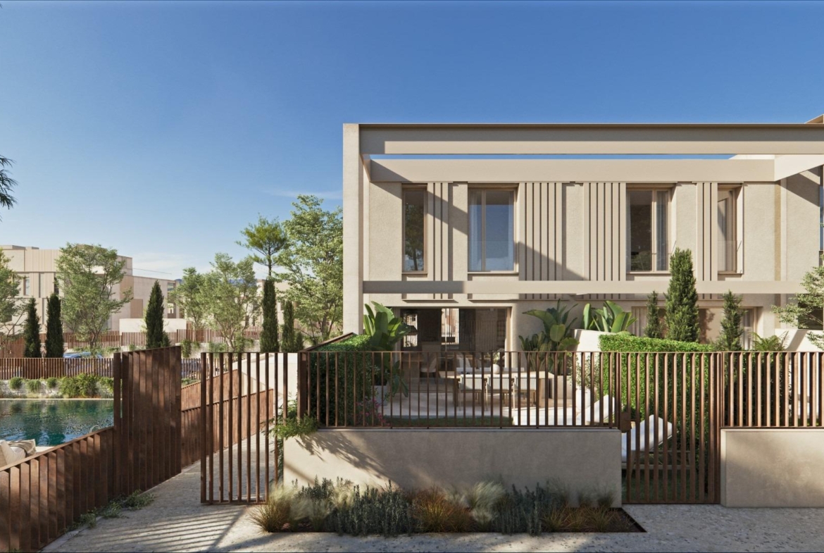 Modern design semi-detached homes with communal pool