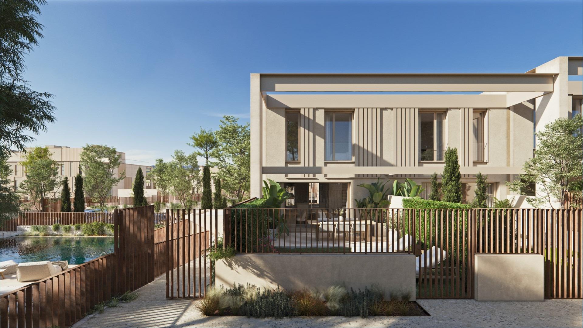 Modern design semi-detached homes with communal pool