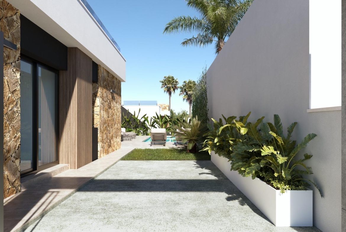 VILLA’S “JULIET” OBRA NUEVA. 3 DORM. 2 BAÑOS. PISCINA PRIVADA. PARCELA 263 M2.