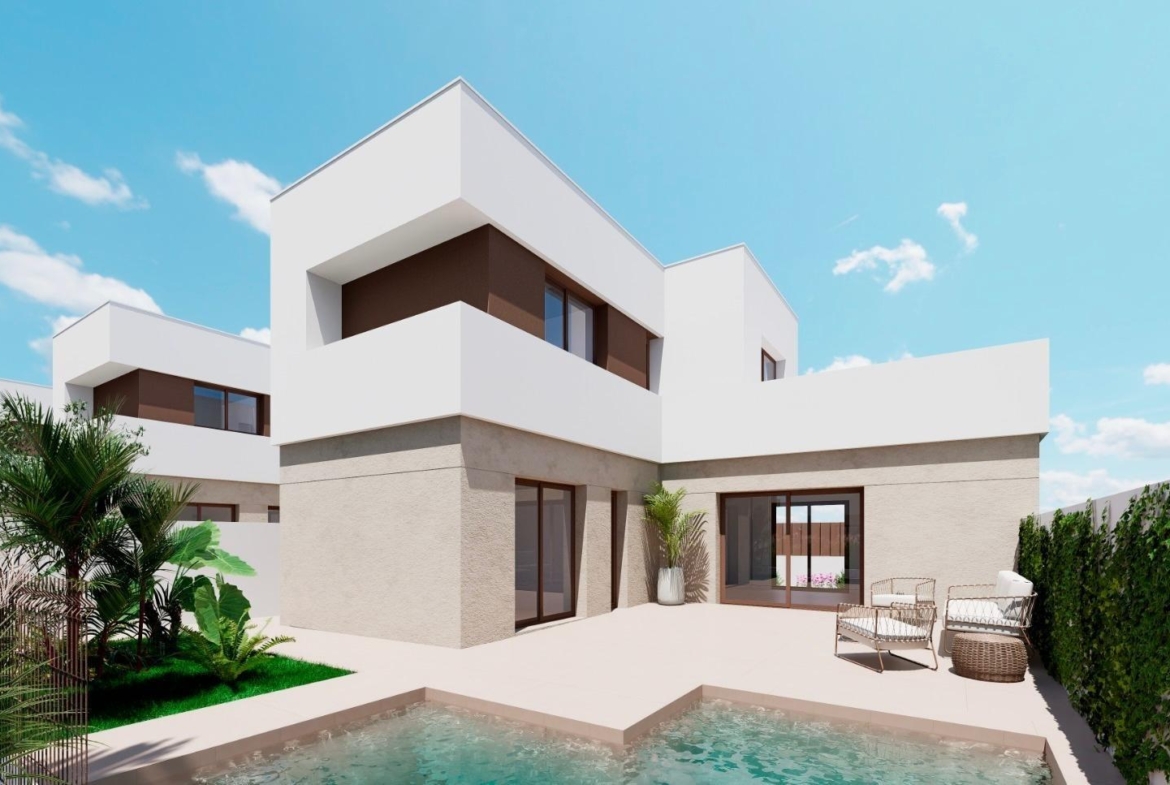 OBRA NUEVA! VILLAS EN LOS ALCAZARES CON PISCINA PRIVADA.