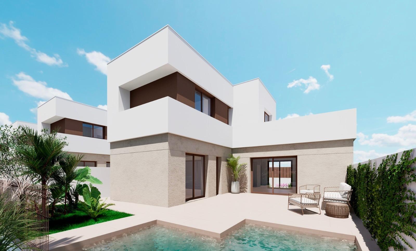 2-3-298 OBRA NUEVA! VILLAS EN LOS ALCAZARES CON PISCINA PRIVADA.