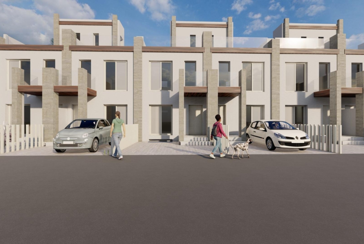NEW BUILD IN GRAN ALACANT. SEMI-DETACHED HOUSE WITH 2 BEDROOMS. 2 BATHROOMS. 118 M2. BASEMENT OF 31 M2. SOLARIUM 24 M2. PLOT 16 M2 WITH PARKING. MARINO