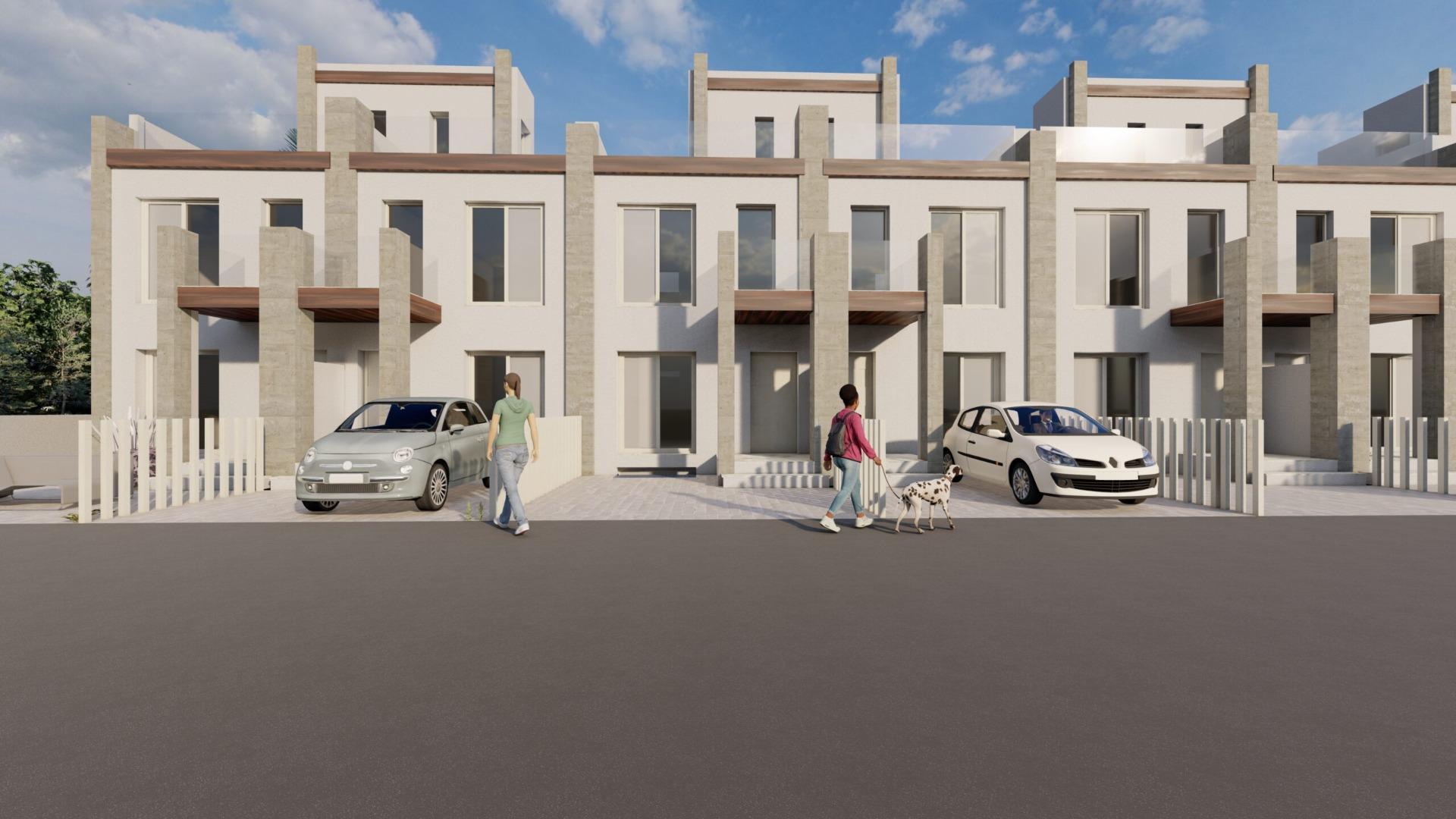 NEW BUILD IN GRAN ALACANT. SEMI-DETACHED HOUSE WITH 2 BEDROOMS. 2 BATHROOMS. 118 M2. BASEMENT OF 31 M2. SOLARIUM 24 M2. PLOT 16 M2 WITH PARKING. MARINO