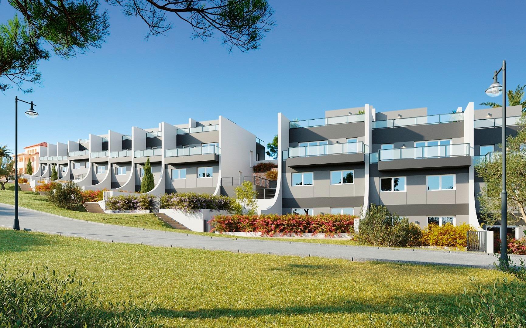 Nieuwe appartementen en herenhuizen met uitzicht op zee
