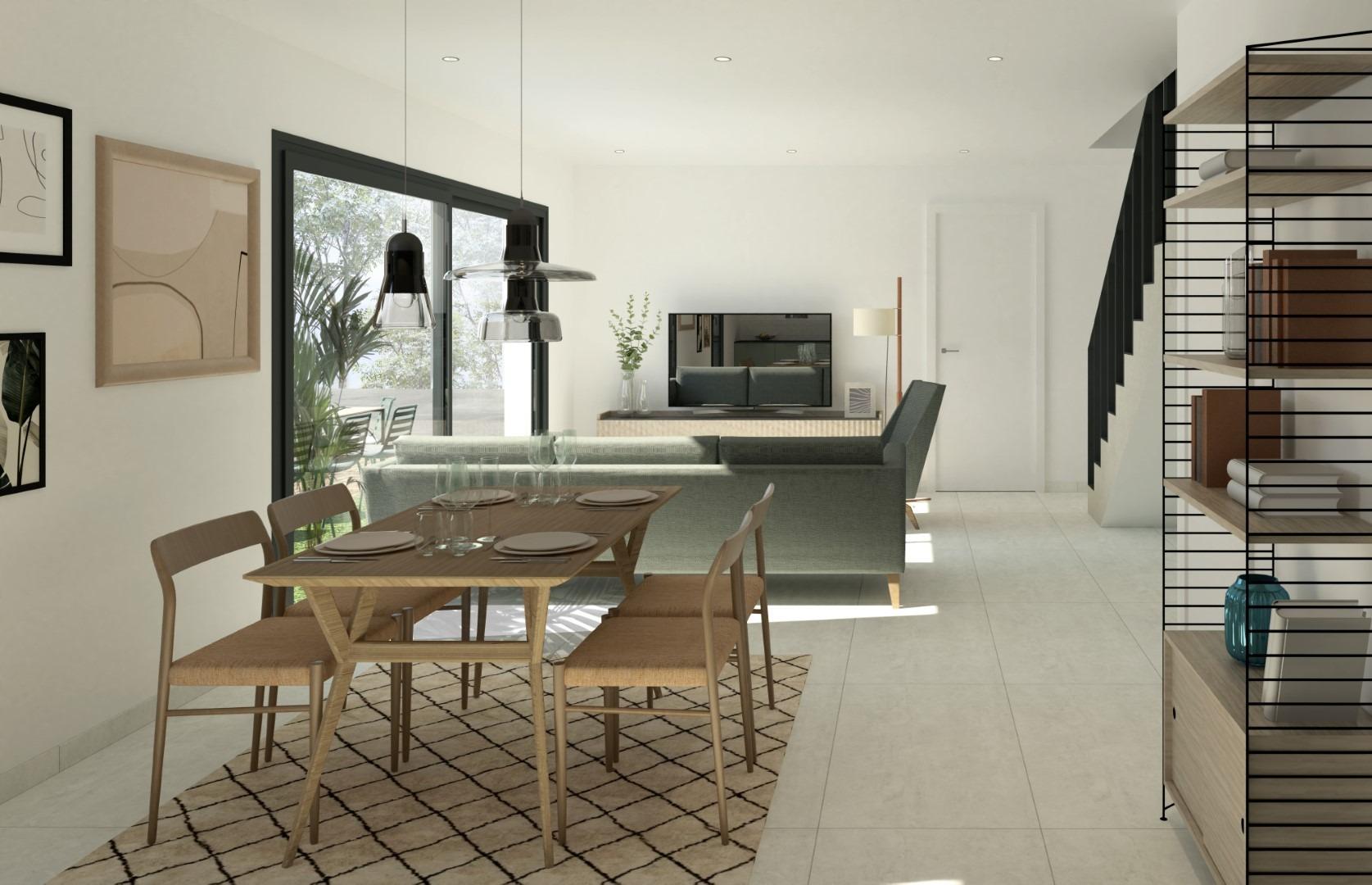 Newly built semi-detached homes ready to move into