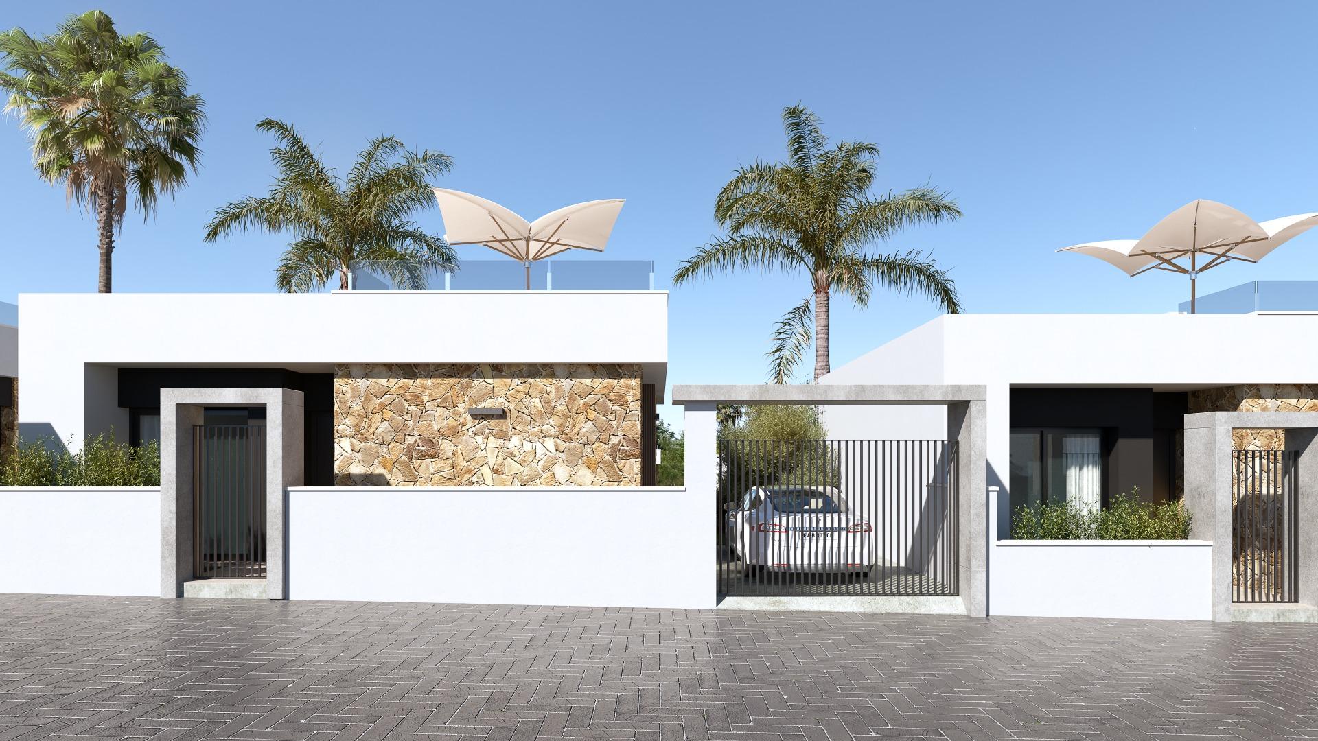 VILLA’S “JULIET” OBRA NUEVA. 3 DORM. 2 BAÑOS. PISCINA PRIVADA. PARCELA 263 M2.