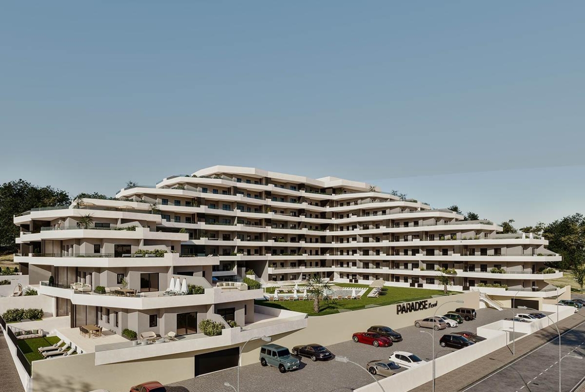 OBRA NUEVA EN SAN MIGUEL DE SALINAS. 2 DORM. 2 BAÑOS. 95 M2 SUPERFICIE. GRAN TERRAZA 31 M2. PARKING INCLUIDO. PISCINA COMUNITARIA.