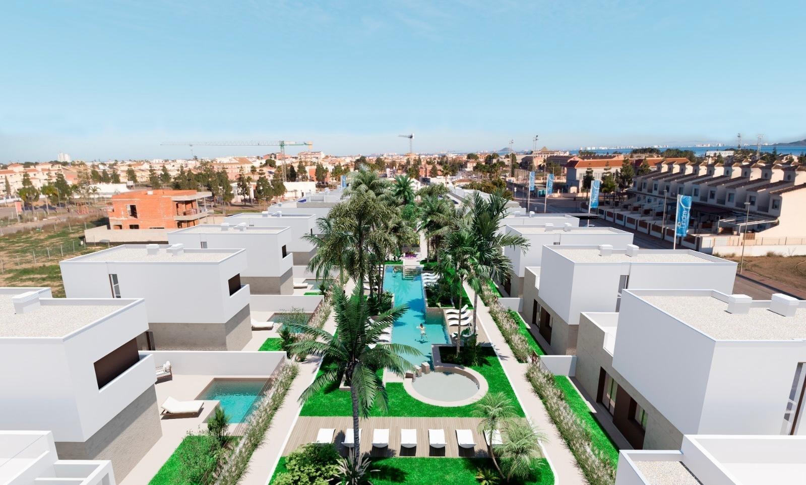 2-4-297 OBRA NUEVA! VILLAS EN LOS ALCAZARES CON PISCINA PRIVADA.