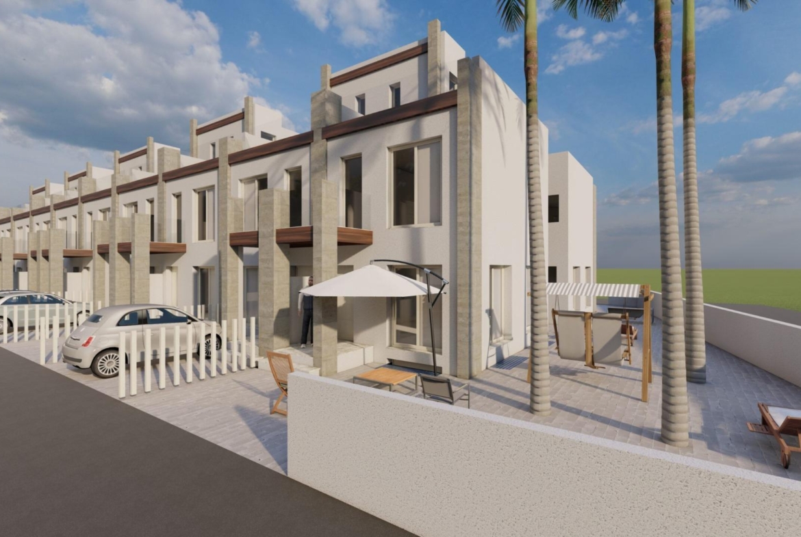 NEW BUILD IN GRAN ALACANT. SEMI-DETACHED HOUSE WITH 2 BEDROOMS. 2 BATHROOMS. 118 M2. BASEMENT OF 31 M2. SOLARIUM 24 M2. PLOT 16 M2 WITH PARKING. MARINO