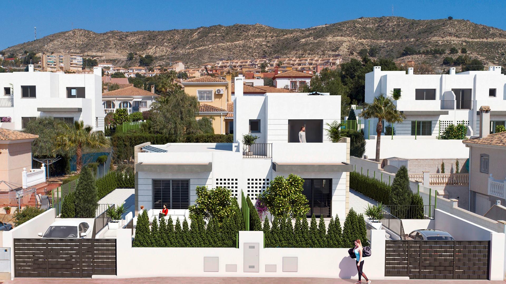 2-4-68 New independent, semi-detached and semi-detached homes in Busot, Alicante