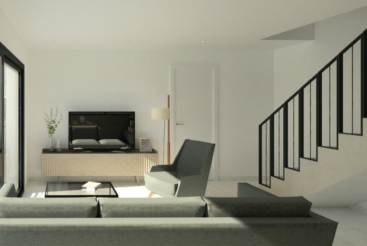 Newly built semi-detached homes ready to move into