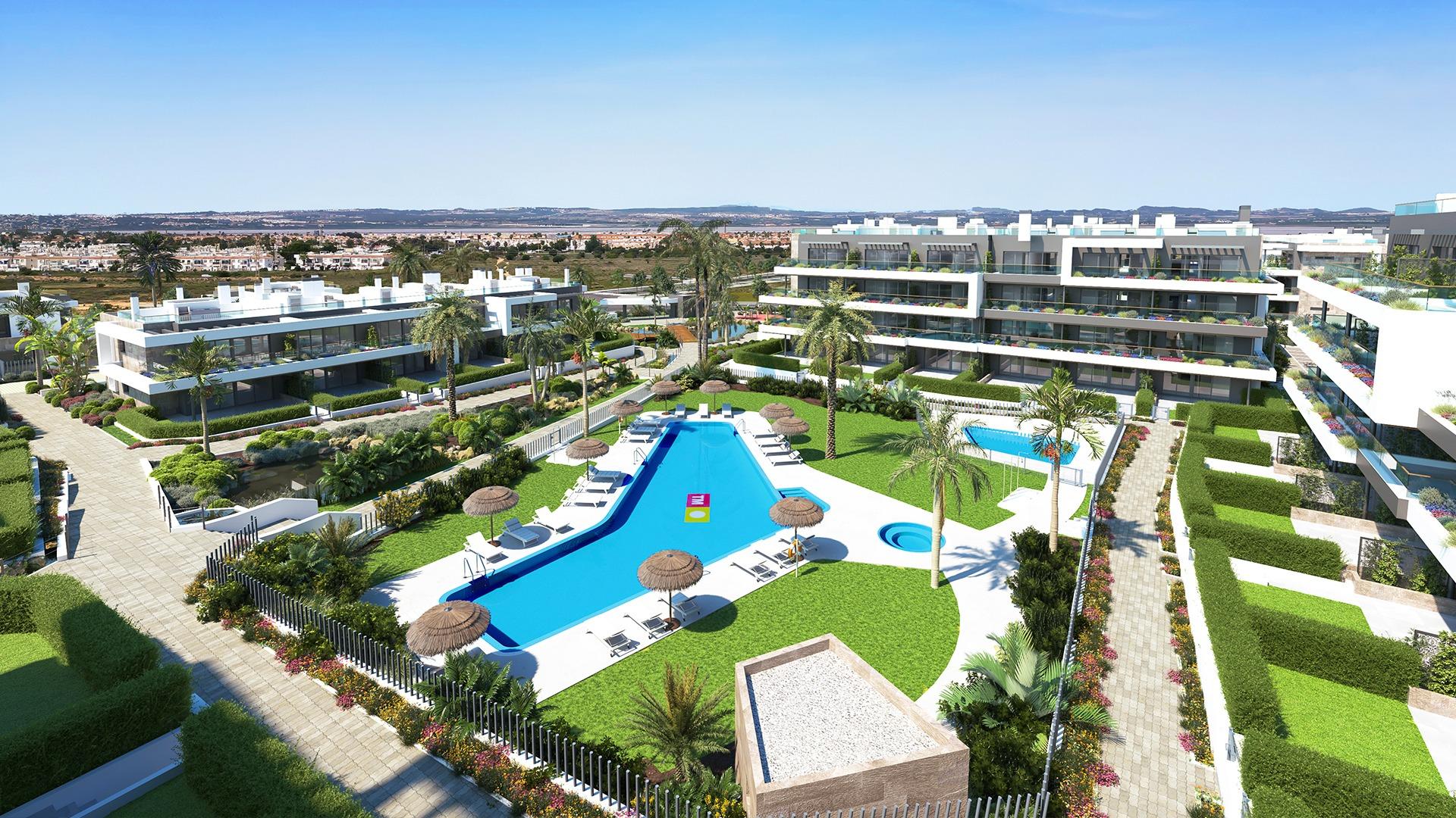 2-4-93 Apartments, bungalows, semi-detached and detached villas with wonderful communal areas in Torrevieja