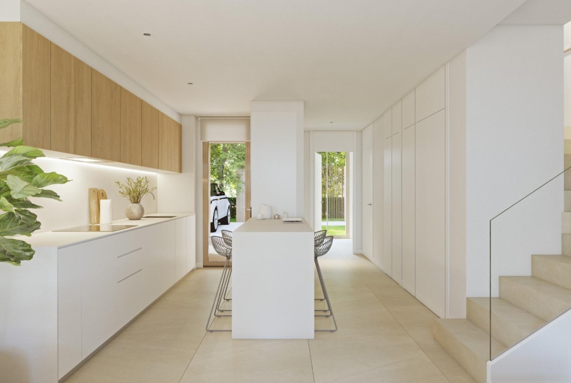 Modern design semi-detached homes with communal pool