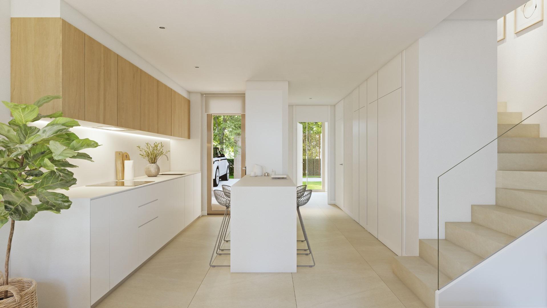 Modern design semi-detached homes with communal pool