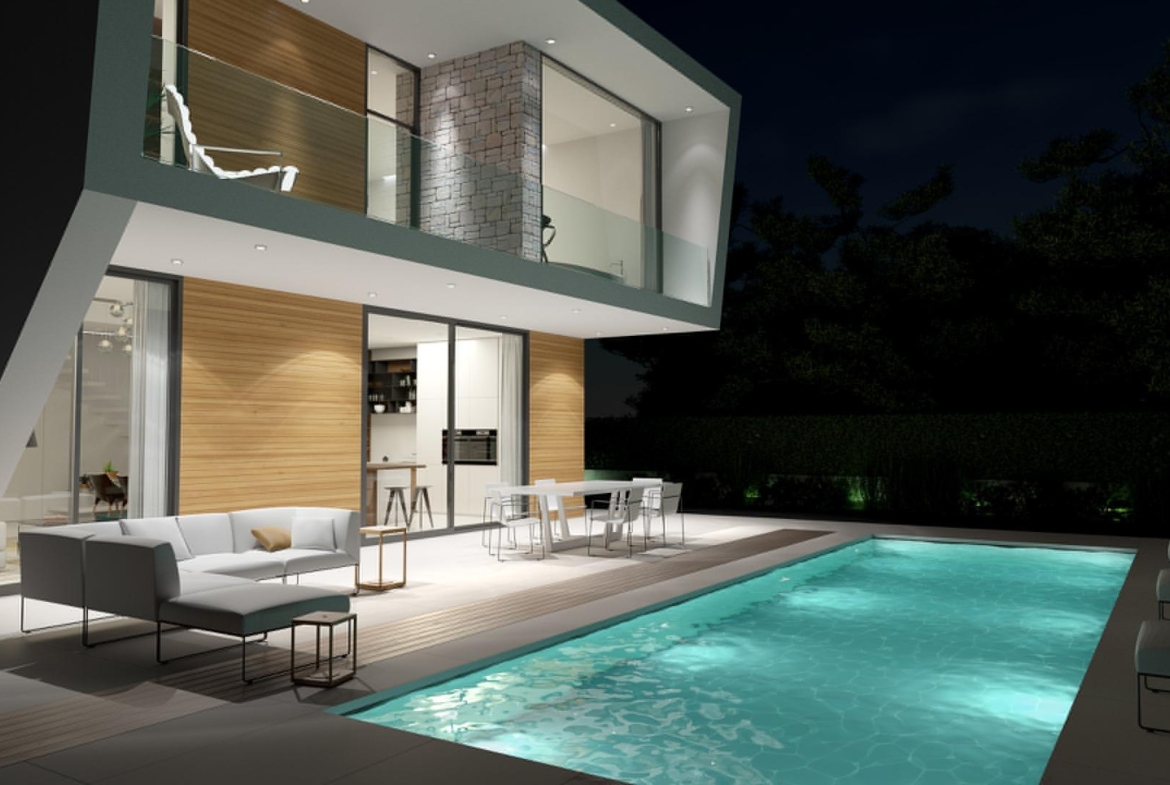 OBRA NUEVA EN ORUHUELA COSTA. VILLAS DE LUJO (GRETA) 370M2 DE CASA. 4 DORM. PLAYA A 350 METROS.