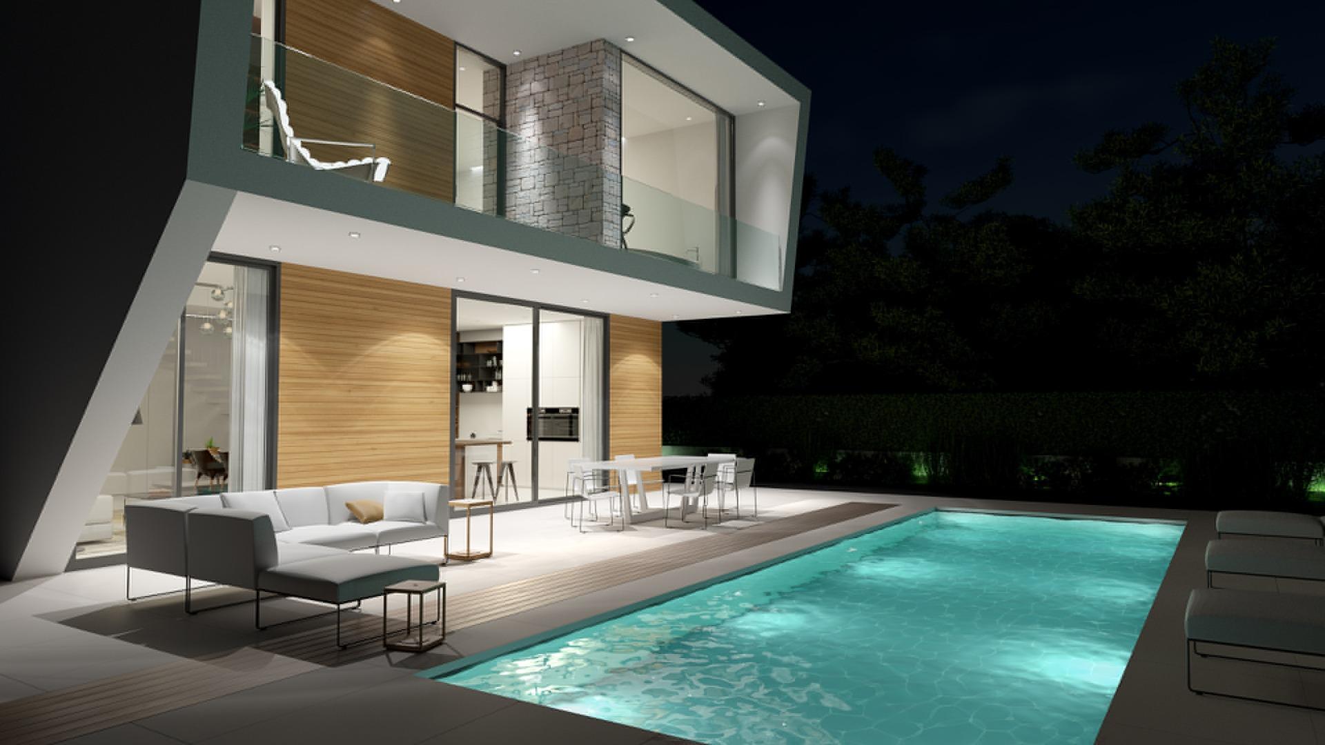OBRA NUEVA EN ORUHUELA COSTA. VILLAS DE LUJO (GRETA) 370M2 DE CASA. 4 DORM. PLAYA A 350 METROS.