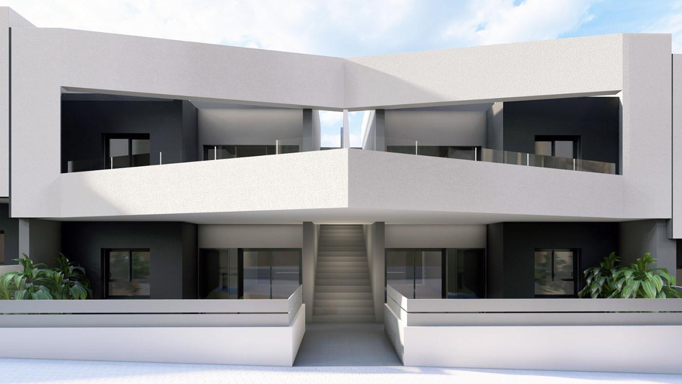 OBRA NUEVA BUNGALOWS PLANTA BAJA Y PLANTA ALTA! EN SAN MIGUEL DE SALINAS. 2 DORM. 2 BAÑOS. JARDIN 33 M2. TOTAL 120 M2. PISCINA.