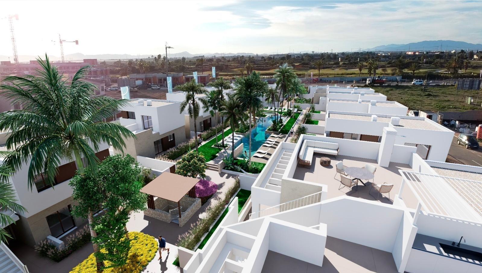2-5-294 OBRA NUEVA! VILLAS EN LOS ALCAZARES CON PISCINA PRIVADA.