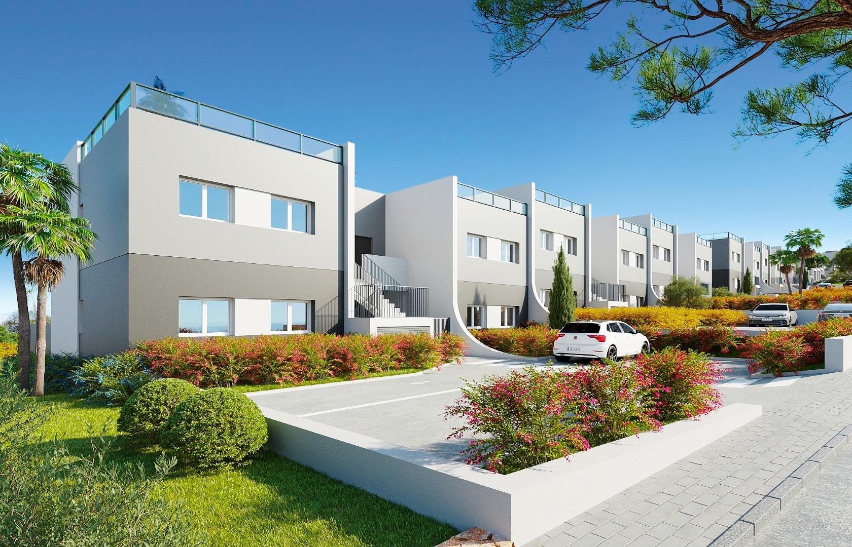 Nieuwe appartementen en herenhuizen met uitzicht op zee