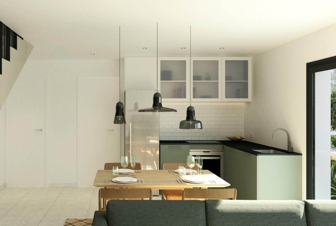 Newly built semi-detached homes ready to move into