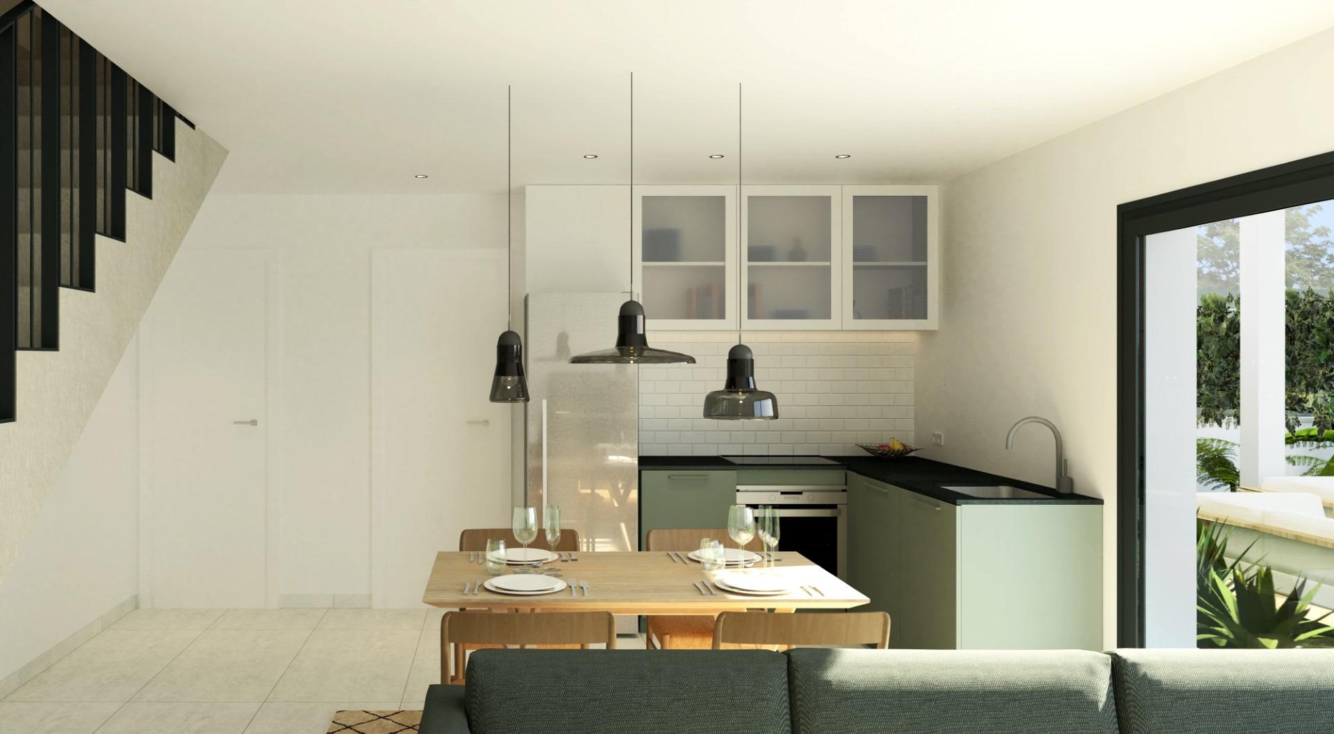 Newly built semi-detached homes ready to move into