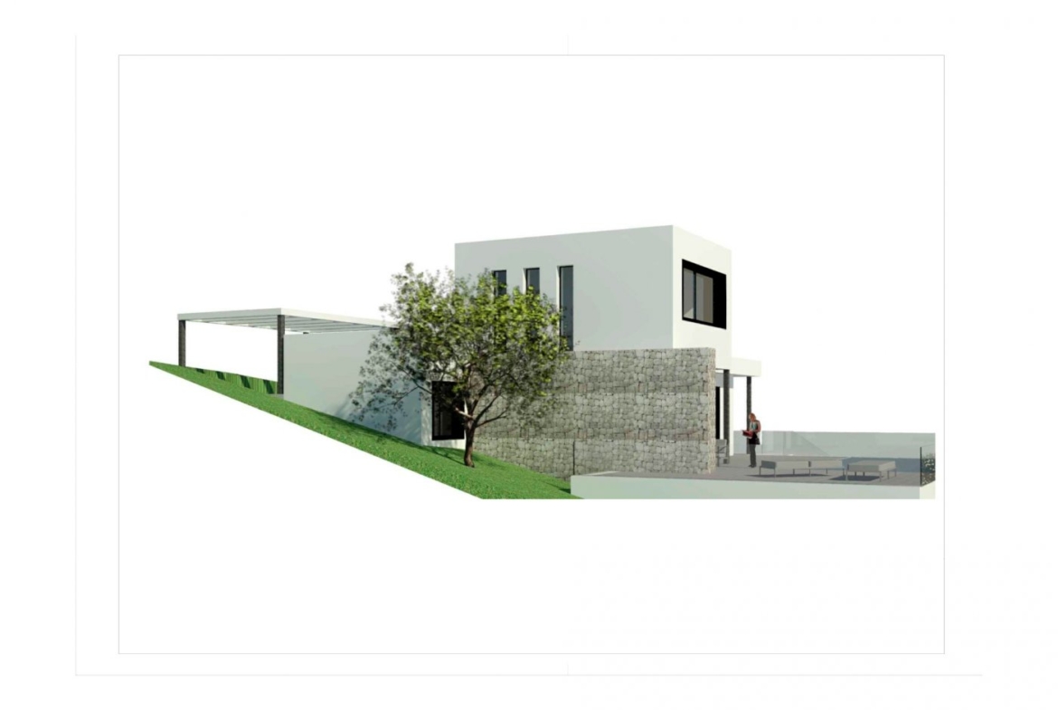 Villa con piscina y vistas al mar en Pedreguer