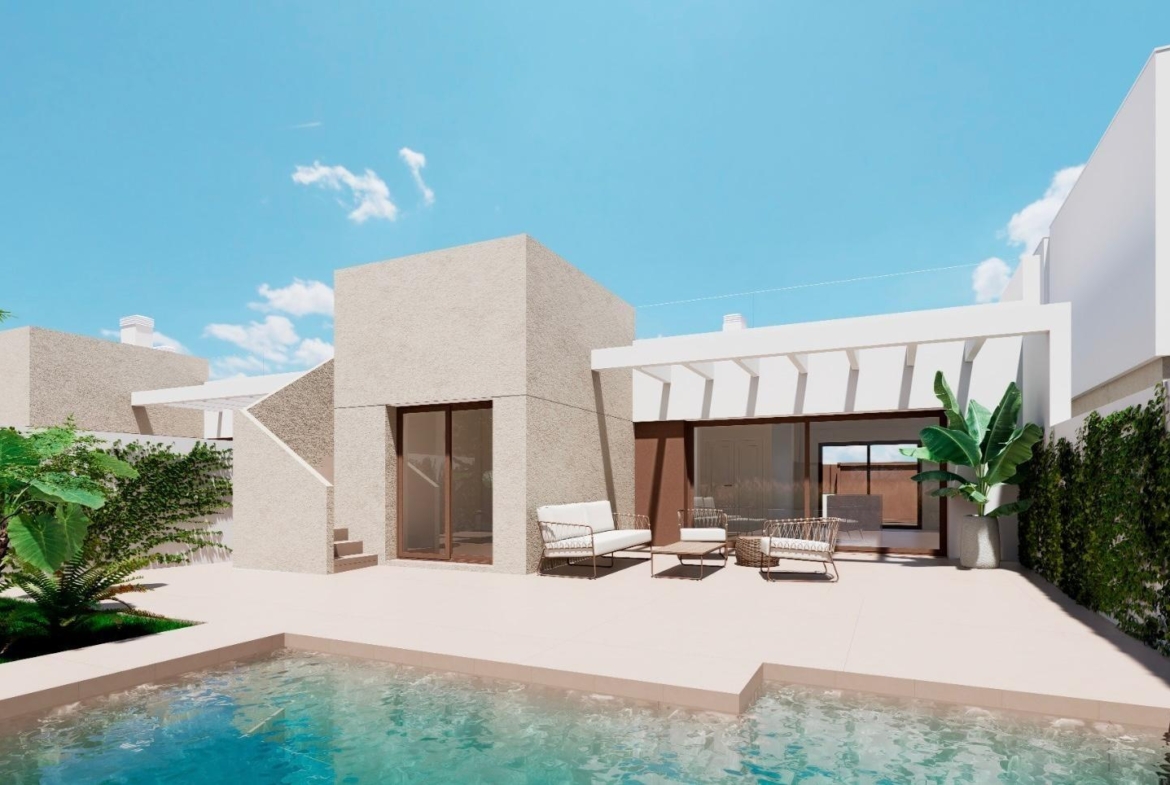 OBRA NUEVA! VILLAS EN LOS ALCAZARES CON PISCINA PRIVADA.