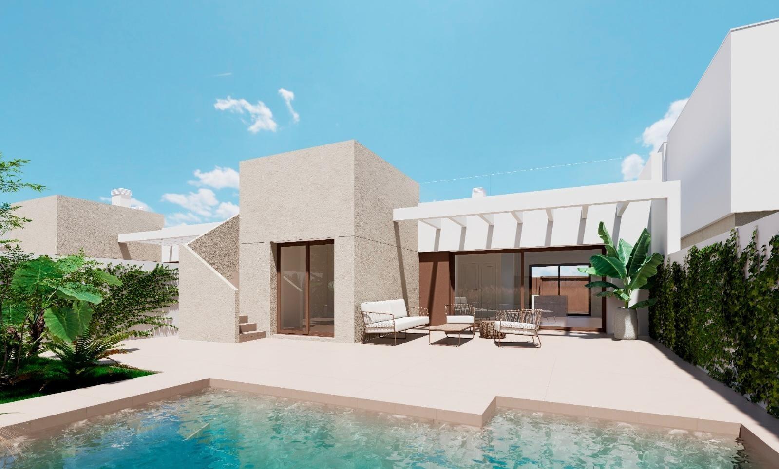 2-6-292 OBRA NUEVA! VILLAS EN LOS ALCAZARES CON PISCINA PRIVADA.