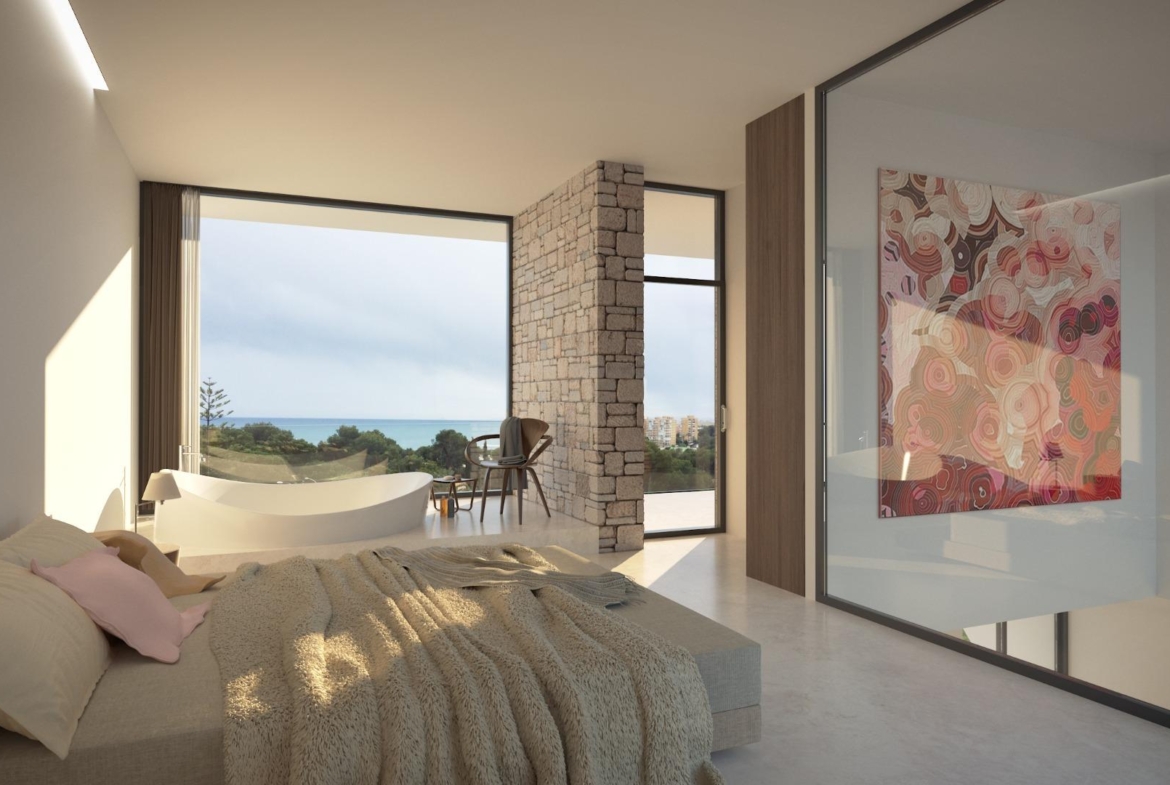 OBRA NUEVA EN ORUHUELA COSTA. VILLAS DE LUJO (GRETA) 370M2 DE CASA. 4 DORM. PLAYA A 350 METROS.