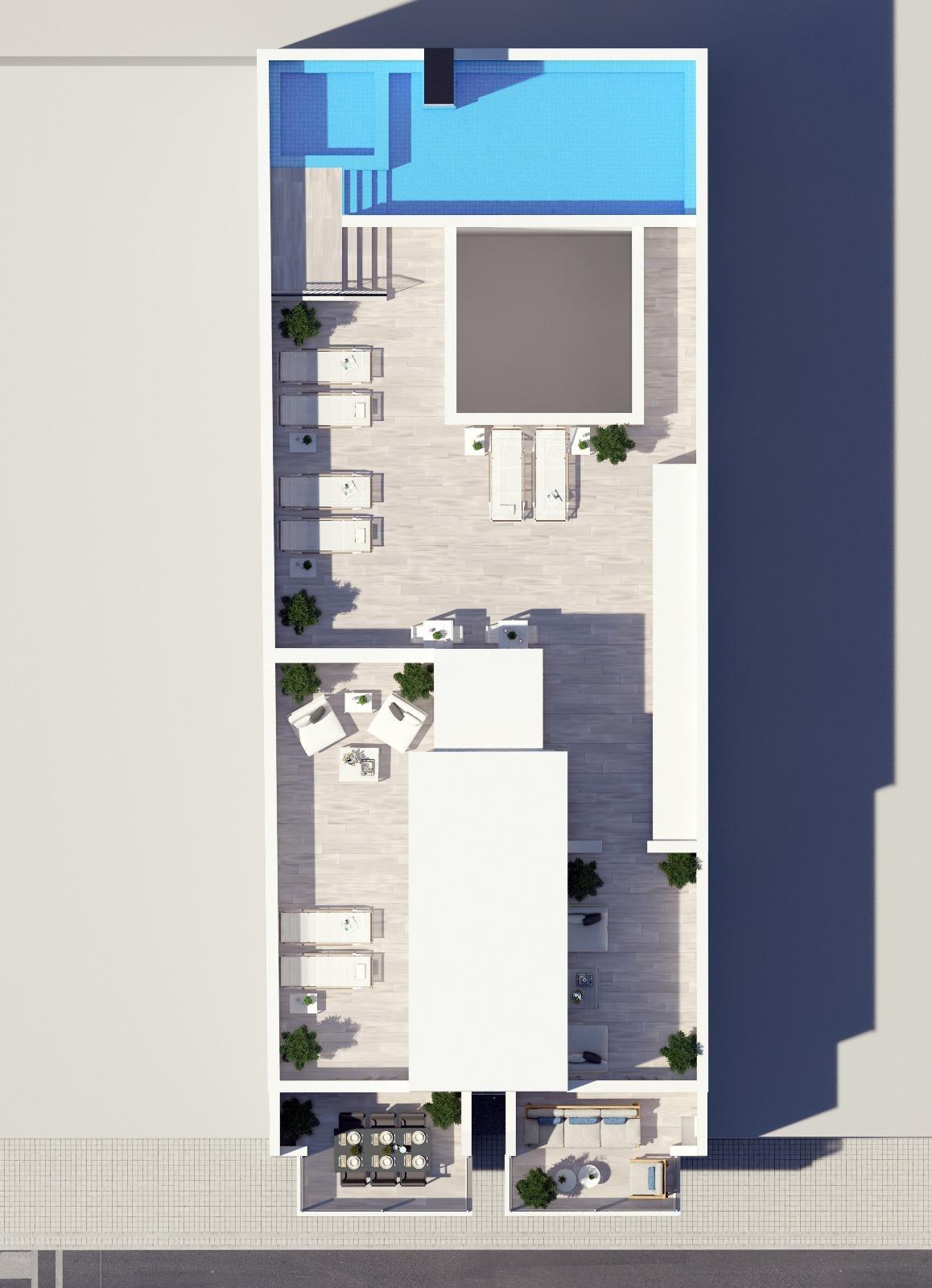 OBRA NUEVA EN TORREVIEJA A 150 METROS DE LA PLAYA. 2 DORMITORIOS. 2 BAÑOS. PISCINA COMUNITARIA.