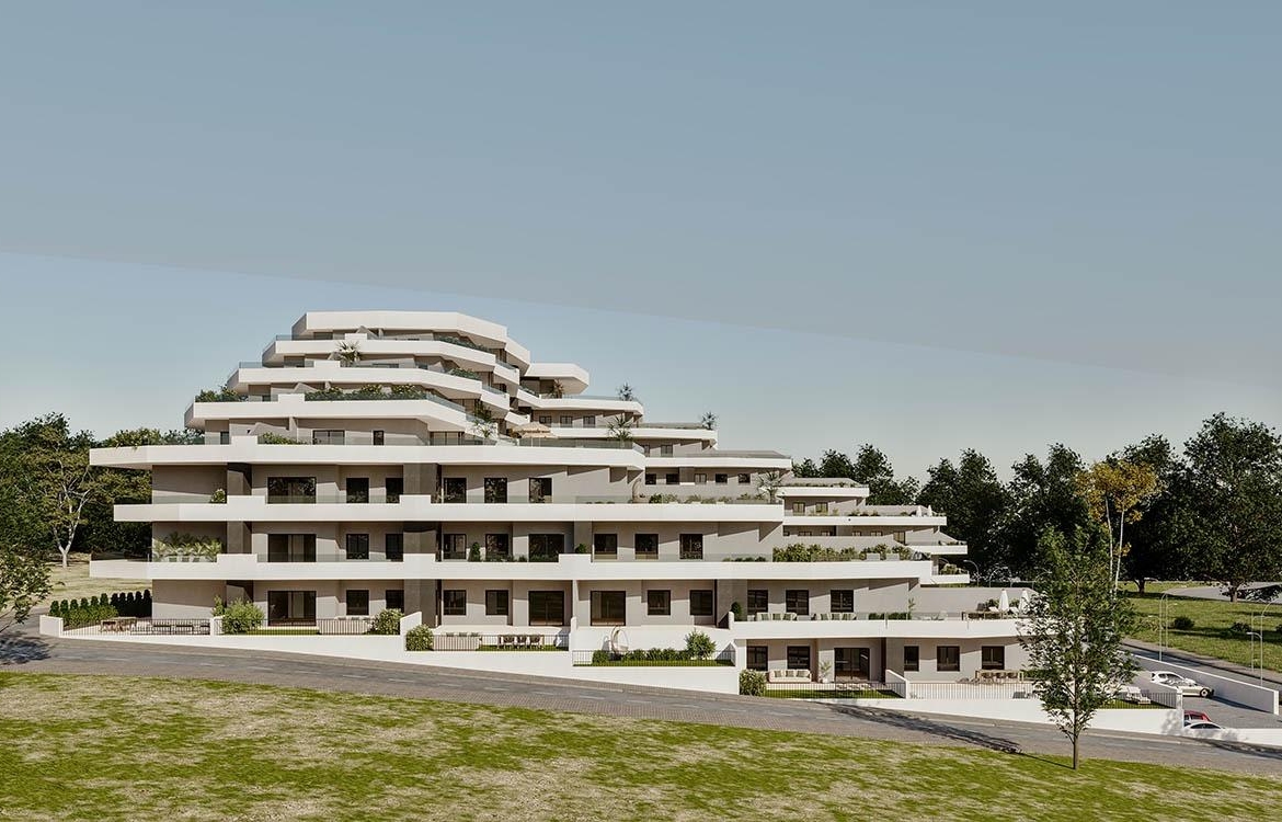 OBRA NUEVA EN SAN MIGUEL DE SALINAS. 2 DORM. 2 BAÑOS. 95 M2 SUPERFICIE. GRAN TERRAZA 31 M2. PARKING INCLUIDO. PISCINA COMUNITARIA.