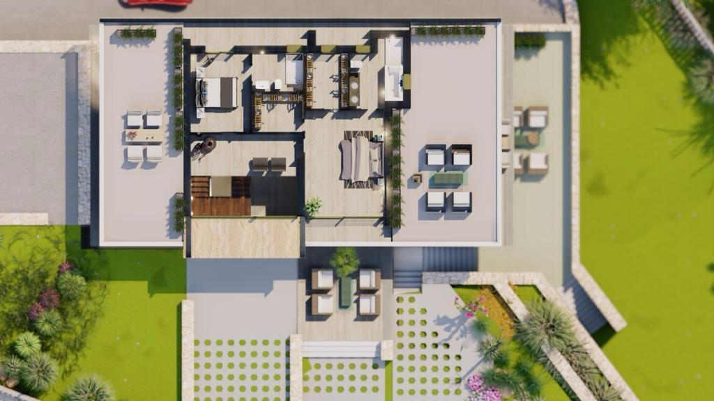 Exquisite villa under construction on an expansive plot