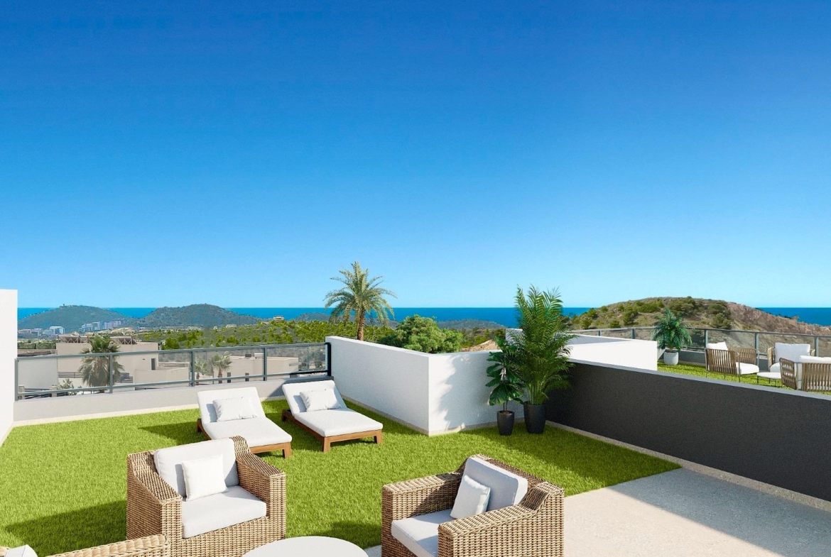 Nieuwe appartementen en herenhuizen met uitzicht op zee