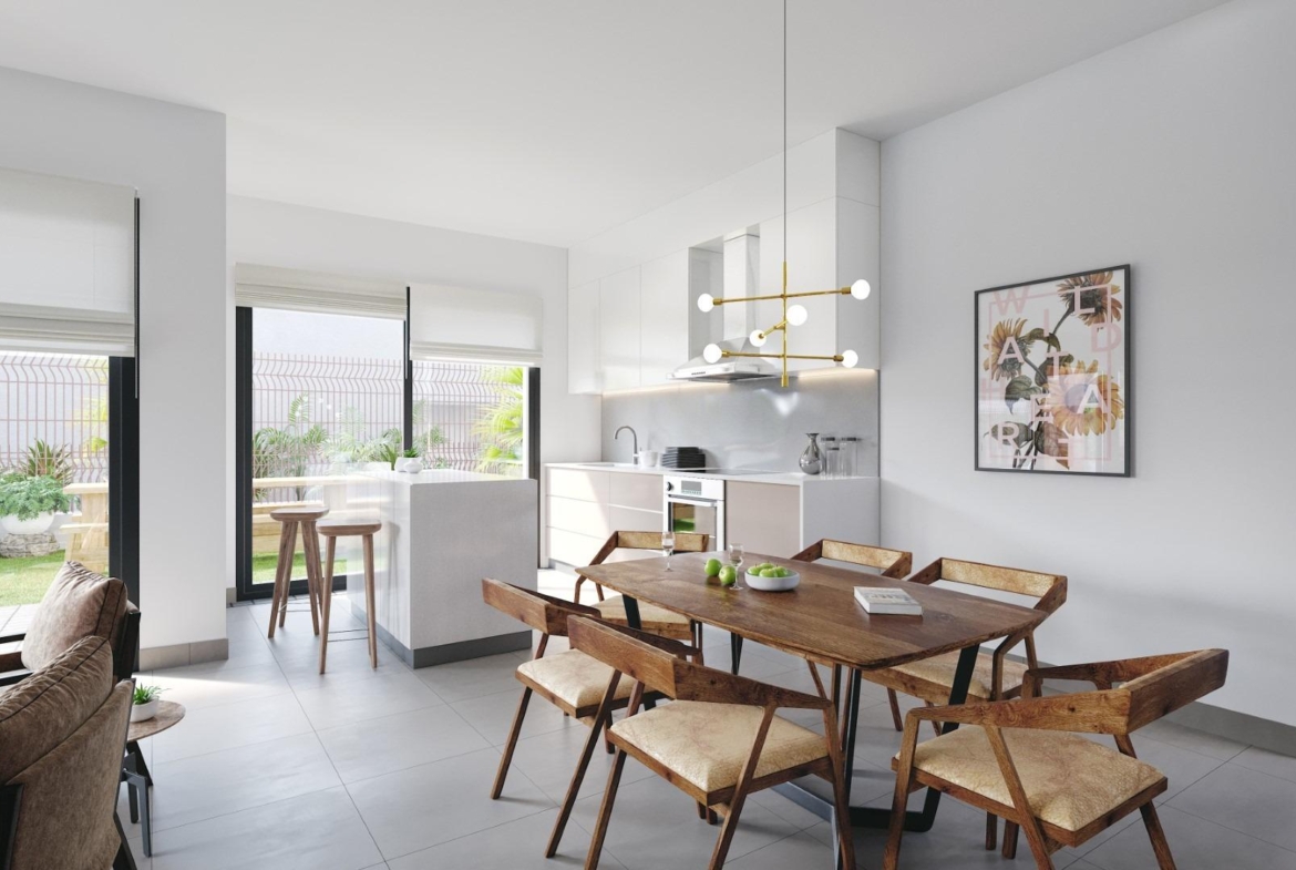 Luxury villas surrounded by green areas and golf courses