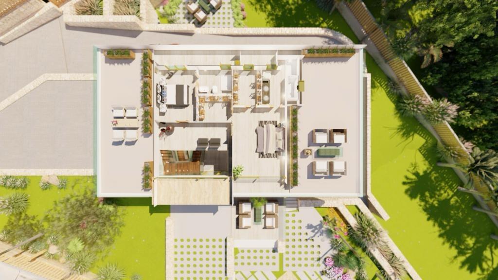 Exquisite villa under construction on an expansive plot