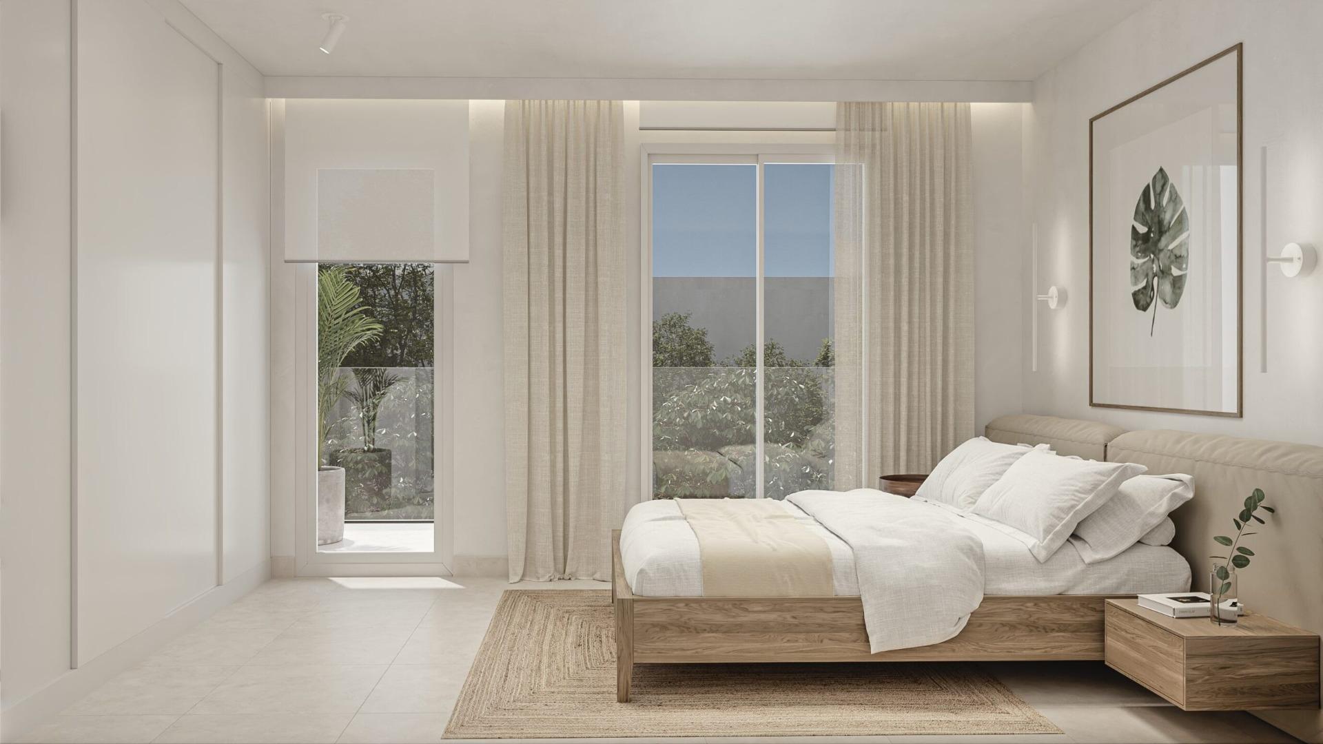 NEW BUILD IN GRAN ALACANT. SEMI-DETACHED HOUSE WITH 2 BEDROOMS. 2 BATHROOMS. 118 M2. BASEMENT OF 31 M2. SOLARIUM 24 M2. PLOT 16 M2 WITH PARKING. MARINO